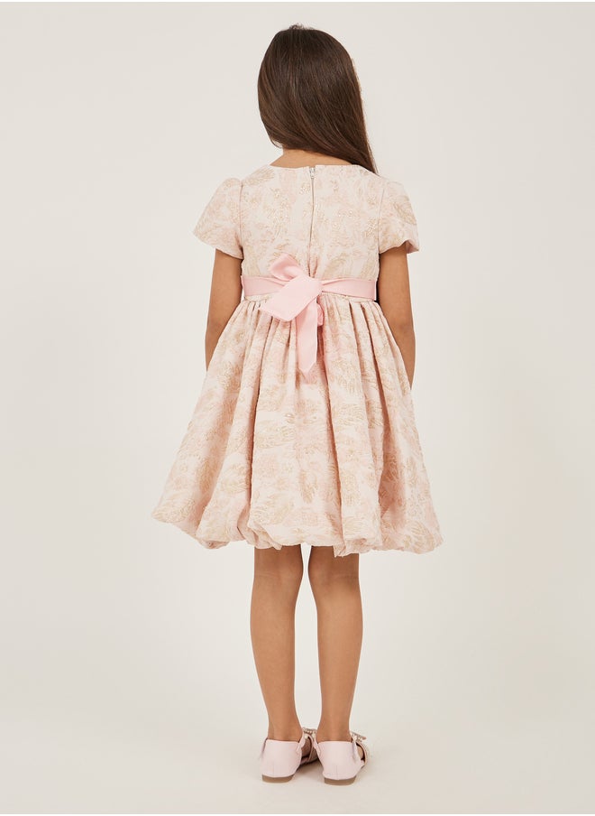 Styli Styli Embellished Puff Sleeve A-Line Dress  - Image 4