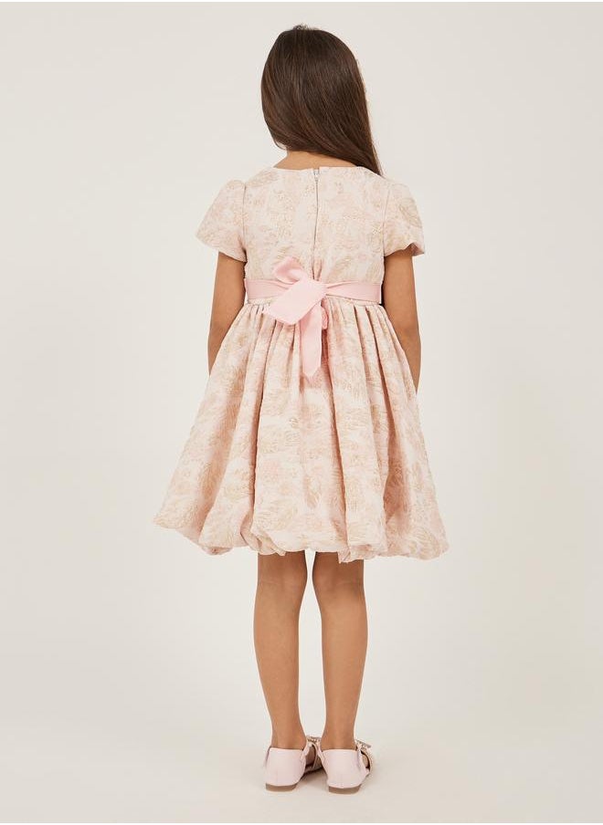 Styli Styli Embellished Puff Sleeve A-Line Dress  - Image 4