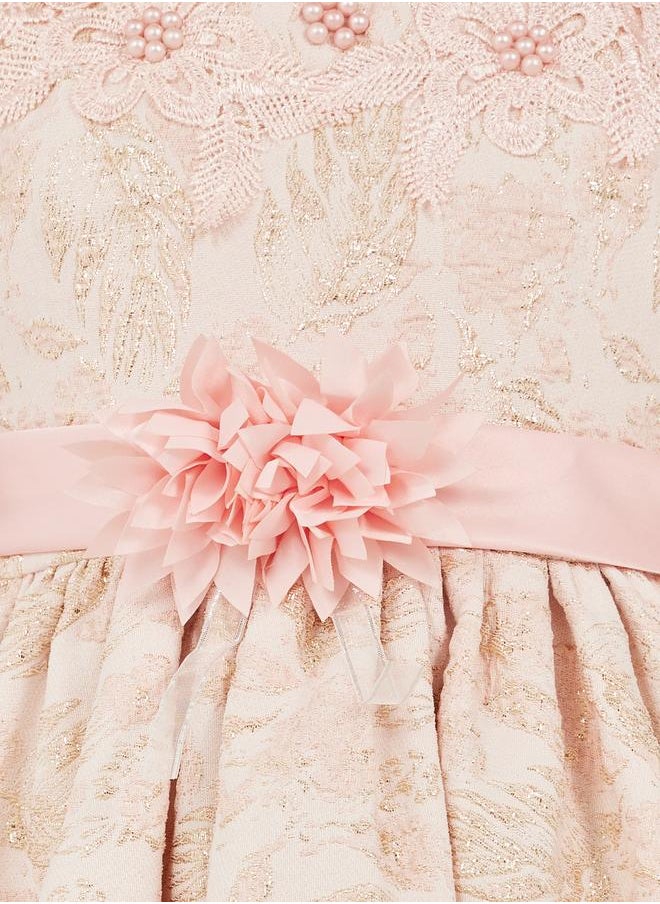 Styli Styli Embellished Puff Sleeve A-Line Dress  - Image 3