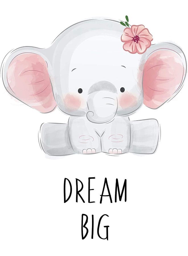 Emoda Home Trove 6 Pack Baby Jungle Nursery Wall Decor Art Pictures, Unframed Cartoon Safari Animal Wall Murals/Poster with Inspirational Quotes for Baby & Kids Living Room Bedroom Bathroom - Image 4