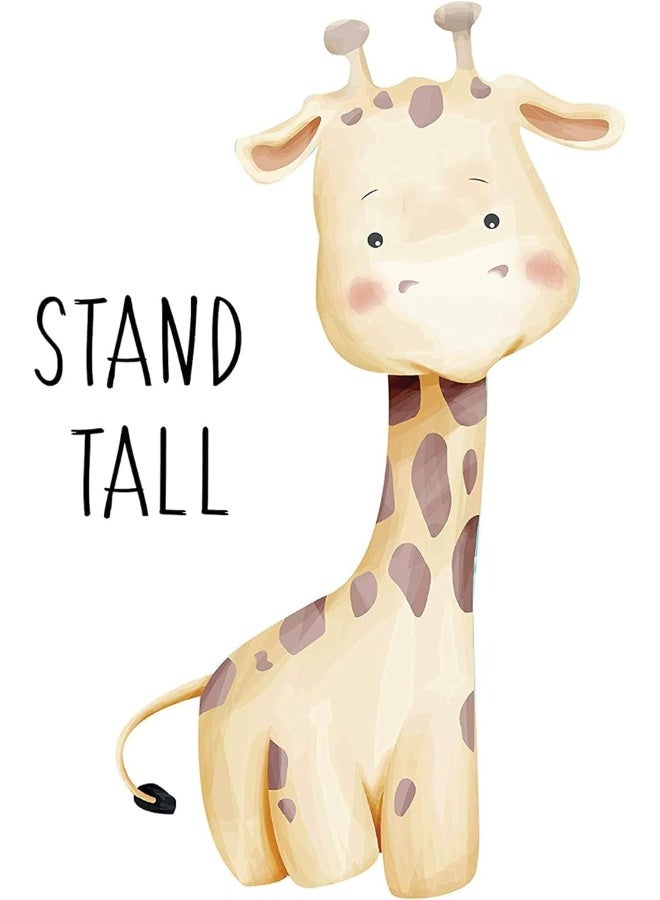 Emoda Home Trove 6 Pack Baby Jungle Nursery Wall Decor Art Pictures, Unframed Cartoon Safari Animal Wall Murals/Poster with Inspirational Quotes for Baby & Kids Living Room Bedroom Bathroom - Image 2