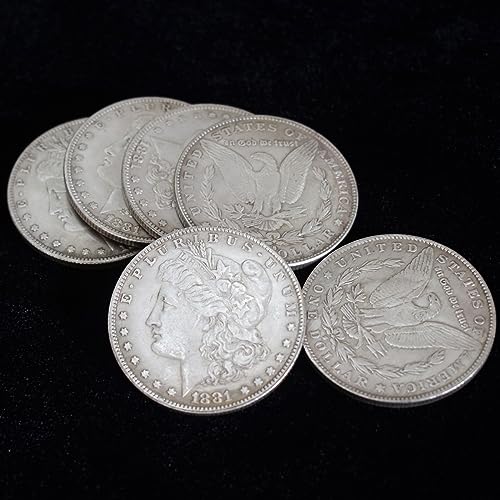 Fogilas 6 Pcs Morgan Dollar (3.8cm Dia) Magic Set Can Be Attracted by Magnets Magic Props Accessories Used in Appearing/Disappearing Coin Magic Performance - Image 4