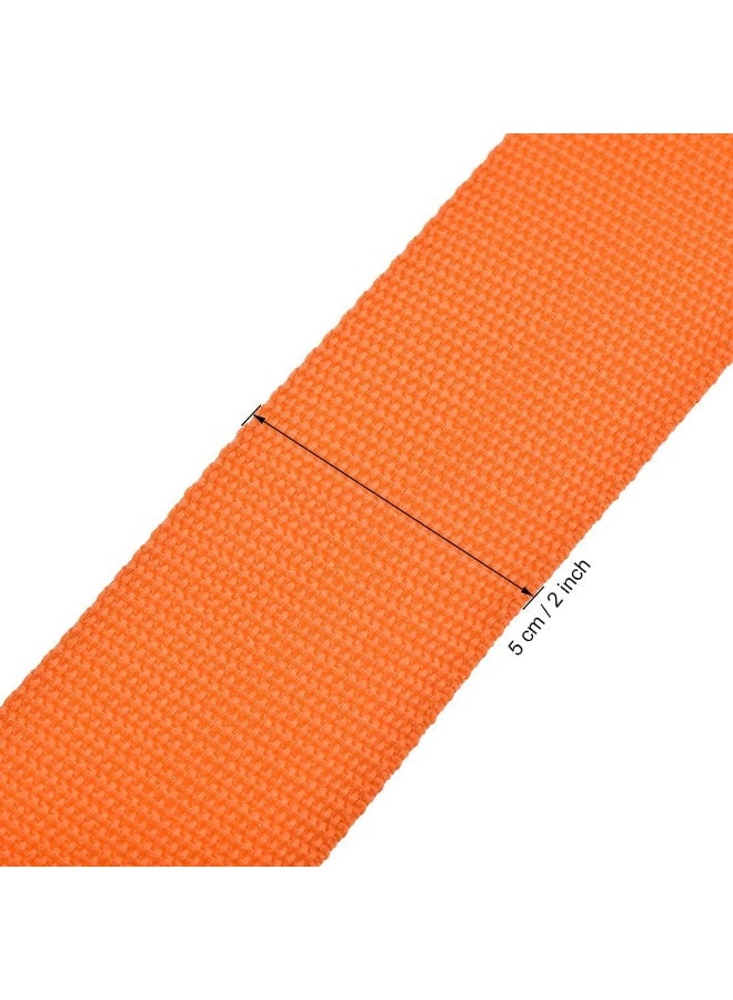Meetion حزام أمتعة السفر القابل للتعديل مع قفل تركيبي، أحزمة تعبئة سفر زاهية مع مشابك سريعة الإطلاق، كل طول 5×200 سم (برتقالي) - Image 5