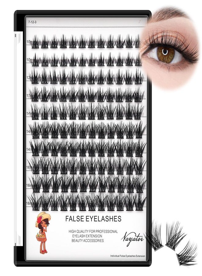 Vayator Lashes Mixed Kit/False Lashes Lash Bond & Seal Kit Multiple styles To Choose 8-20mm Mix D Curl/DD Curl Makeup Cluster Grafting Eyelashes Individual Extension (LC07#10-12-14-16mm Mixed) - Image 1