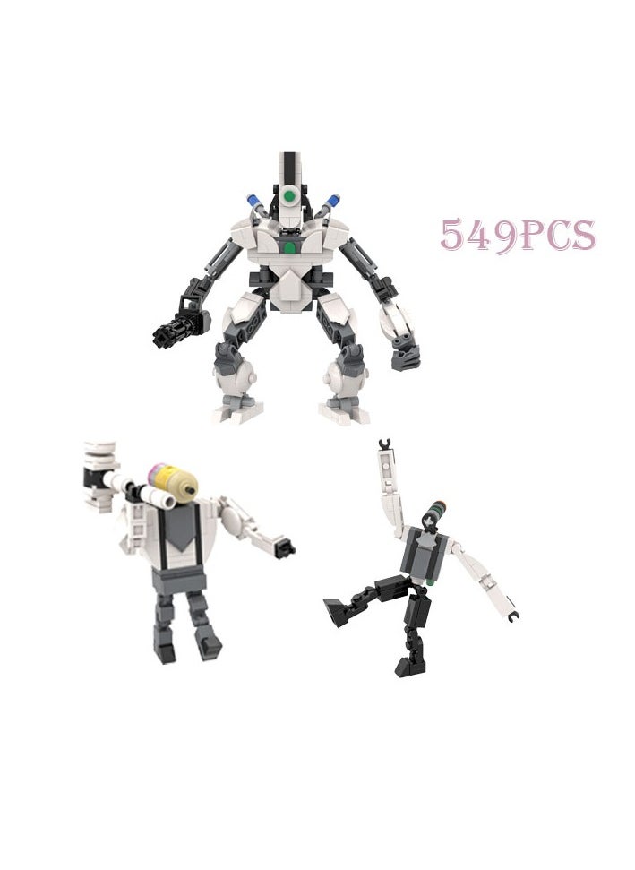 General Skibidi Toilet Man Toy Building Blocks Set 549Pcs Pencil Man Set Toy Ideas Toys Battle Horror Game Model Ideas Toys Gifts for Adult & Kids  - Image 1