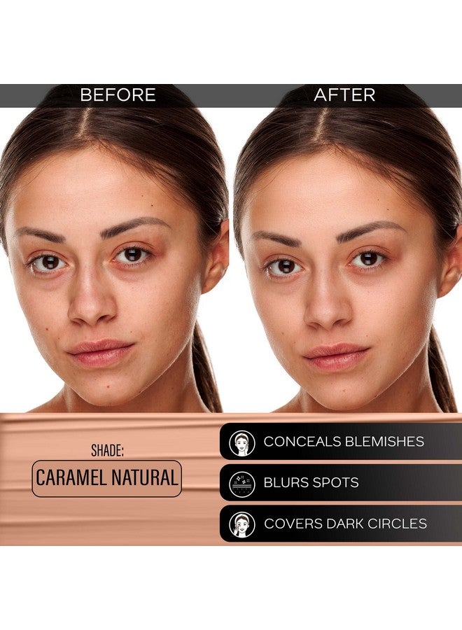 FACESCANADA All Day Hydra Matte Foundation|3-In-1 Foundation + Moisturizer Cream +Spf 30|24 Hr Aloe Hydration&Vitamin C|10Hr Long Wear|Medium To High Buildable Coverage|Caramel Natural|25Ml,Pack Of 1 - Image 2