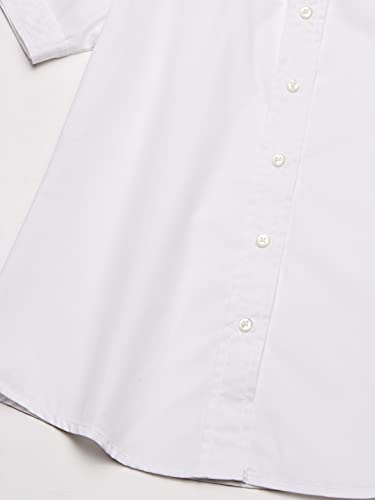 Classroom School Uniforms girls Short Sleeve Peter Pan Blouse,White,Medium - Image 3