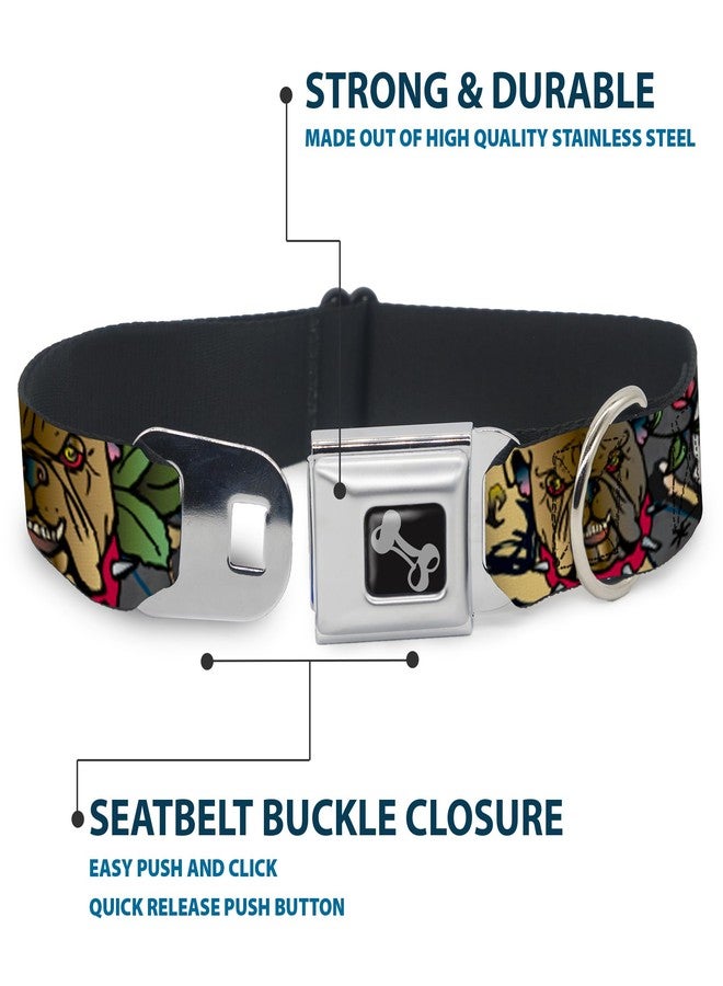 Buckle Down Buckle-Down Dog Collar Seatbelt Buckle Trust No One Gray, 1" Wide - Fits 11-17" Neck - Medium (DC-W32003-M) - Image 4