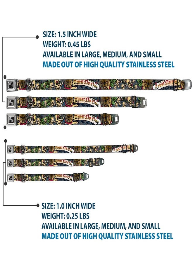 Buckle Down Buckle-Down Dog Collar Seatbelt Buckle Trust No One Gray, 1" Wide - Fits 11-17" Neck - Medium (DC-W32003-M) - Image 3