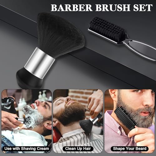 DUAIU 9Pcs Hair Comb Set, Professional Barber Combs for Hair Cutting and Styling - Premium Grade Hair Spray Bottle Neck Duster Barber Brush Set, Taper Texture Clipper Comb Tools for Men Boys - Image 2