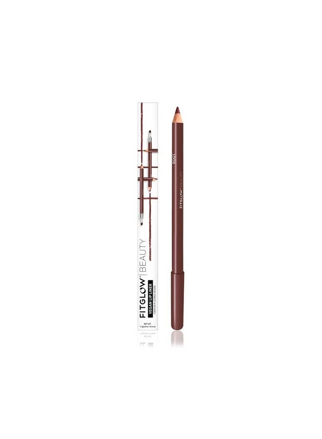 FITGLOW Beauty Natural Lip Liner Pencil With Blending Brush ; Vegan Woman Owned Clean Beauty (Root) - Image 1