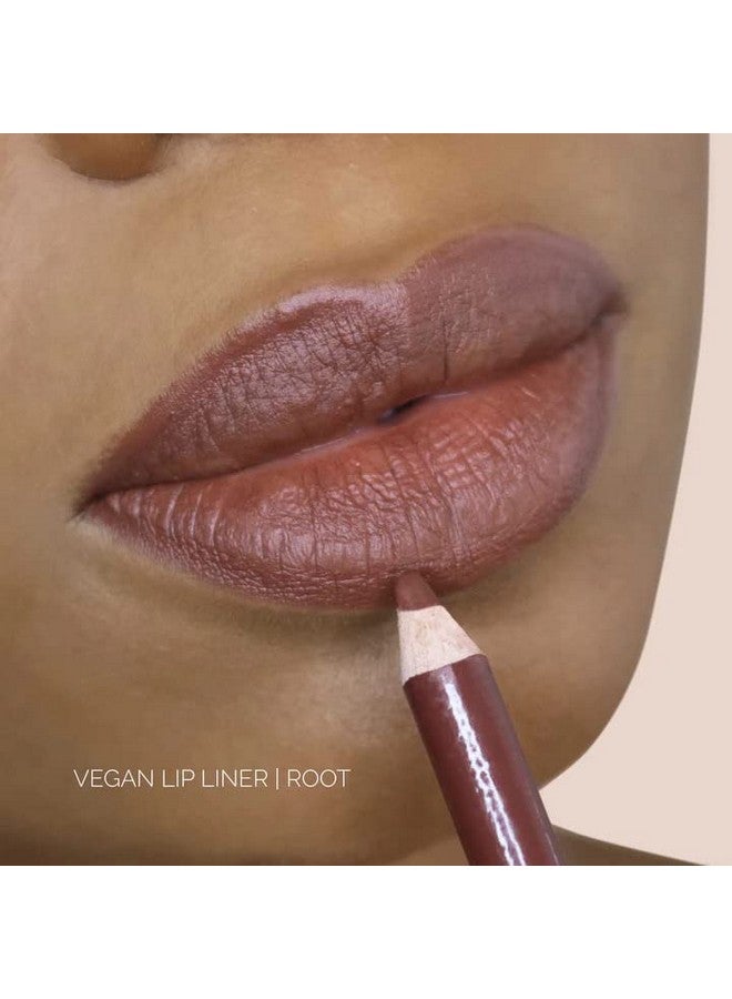 FITGLOW Beauty Natural Lip Liner Pencil With Blending Brush ; Vegan Woman Owned Clean Beauty (Root) - Image 4
