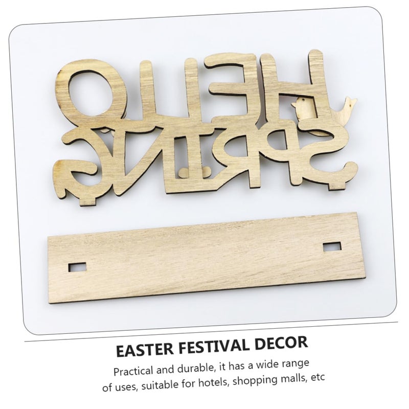 Printed Bunny Design Rustic Easter Ornament for Holiday Party Crafts and Decor Multi Color - Image 5