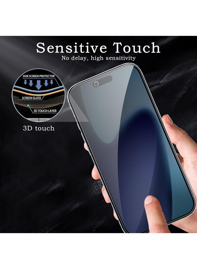 سجيت عبوتان من واقي شاشة الخصوصية لهاتف iPhone 17 Air + عبوتان من واقي عدسة الكاميرا، زجاج مقوى فائق 9H+، تغطية كاملة للشاشة - Image 4