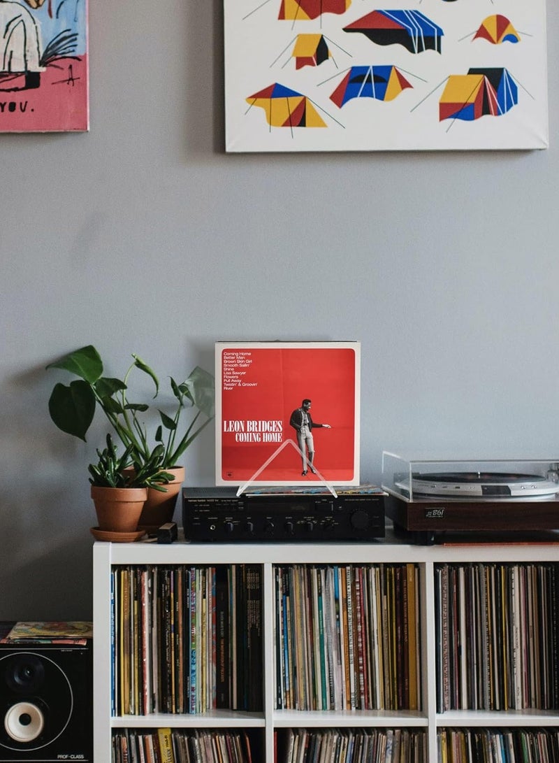 TPGP 2 Pack Clear Vinyl Record Storage Holder, 12 Slot Acrylic Vinyl Record Stand Display for Desktop Album Storage, Office & Home - Image 4