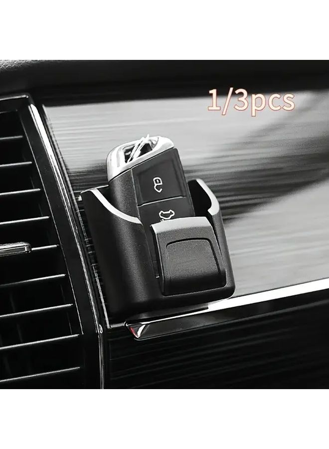 Black Car Key Holder Storage Box With Remote Control Holder Dashboard Organizer - Image 1