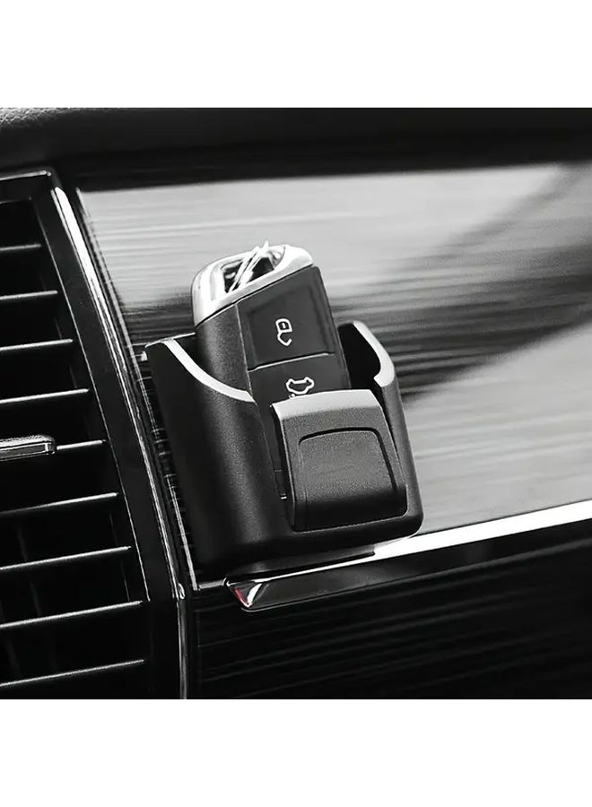 Black Car Key Holder Storage Box With Remote Control Holder Dashboard Organizer - Image 3