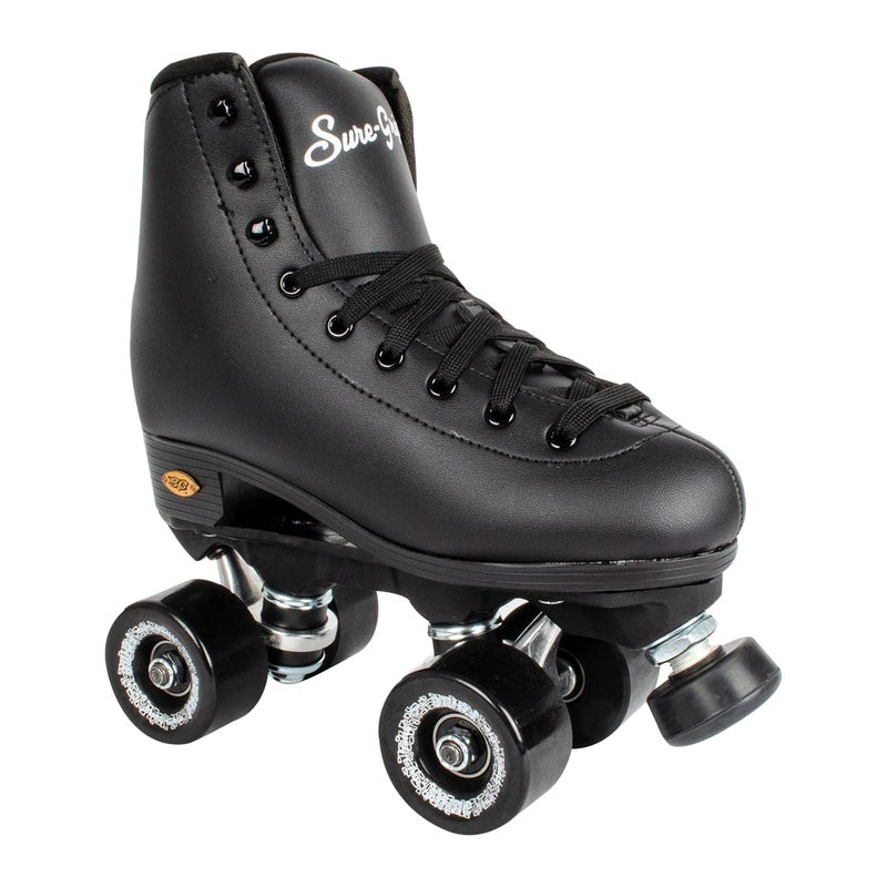 Sure-Grip Sure Grip Fame Men Women Premium Roller Skates Black Quality Leatherette Stylish Skates for Indoors Double Structure Stronger Grip Extra Long Laces Suitable for Beginners - Image 2