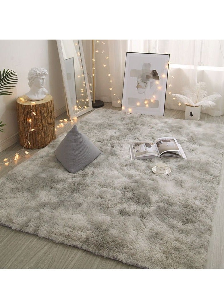 سجادة منطقة ناعمة الملمس لغرفة النوم، سجادة يوغا مضادة للانزلاق، سجاد كثيف الوبر، سجاد ملون منفوش