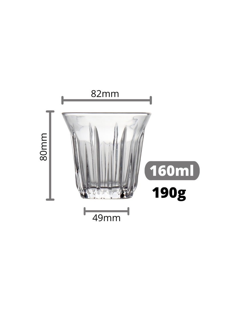 TIMEMORE Flat glass mug striped glass design