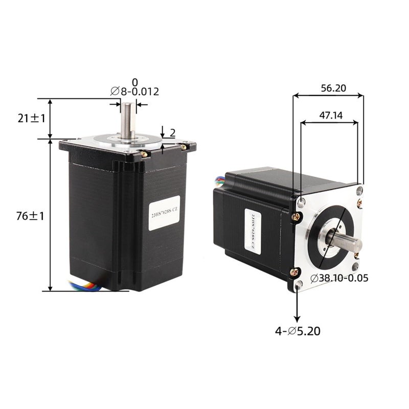 Nema23 Stepper Motor 23HS7628 CZ 4 Lead 76mm 2 8A Magnetic Parking For 3D Printer - Image 3