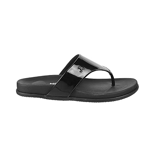 Mochi Women's Black Faux Leather Slip-on Fashion Sandals UK/4 EU/37 (32-1355) - Image 2