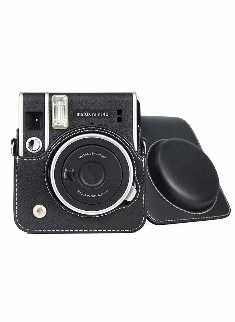 SYOSI - Camera Case for Mini 40， Instant Camera Protective Case Compatible with Instax Mini 40 Instant Film Camera (Black) - Image 1
