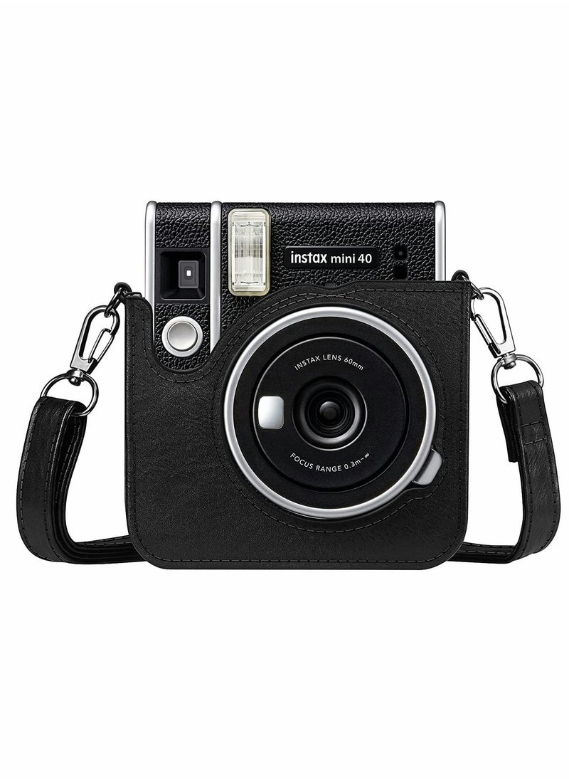 SYOSI - Camera Case for Mini 40， Instant Camera Protective Case Compatible with Instax Mini 40 Instant Film Camera (Black) - Image 1