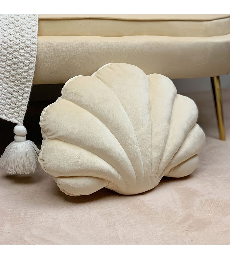 Light Green Shell Plush Pillow Cute Solid Cushion for Decoration - Image 5