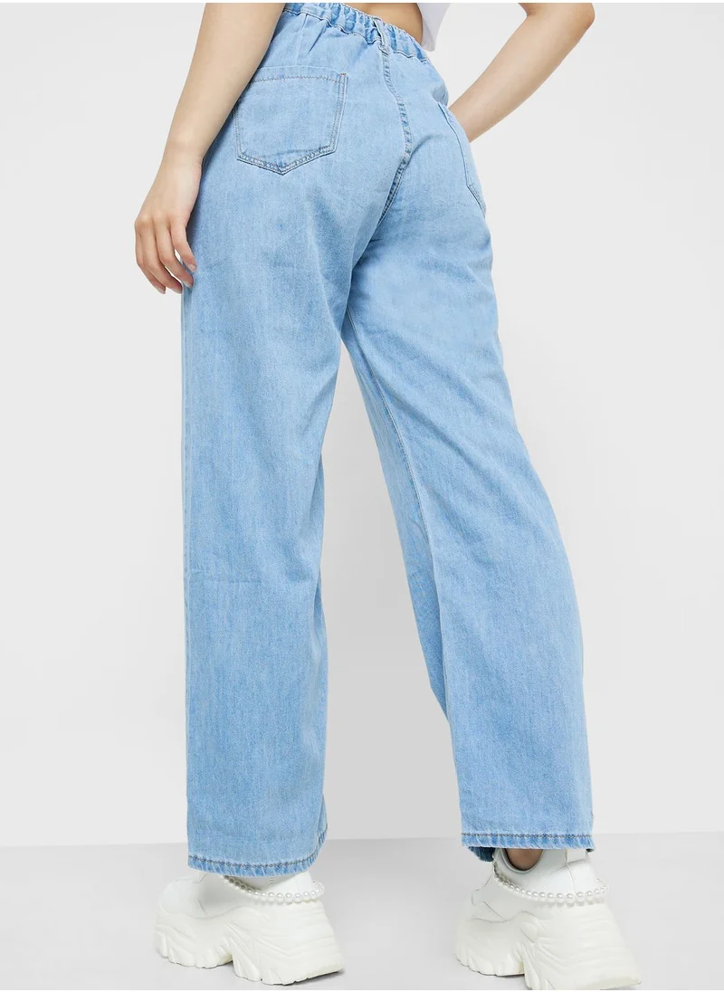 Ginger High-Waisted Wide-Leg Jeans