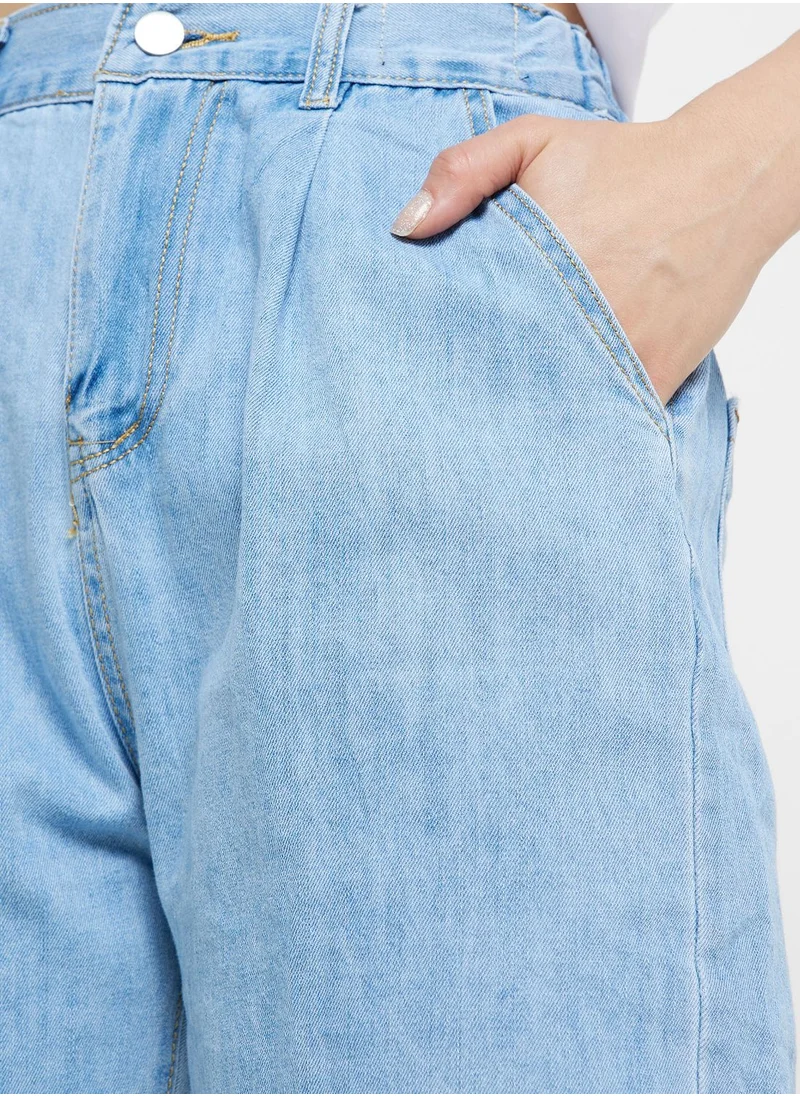 Ginger High-Waisted Wide-Leg Jeans