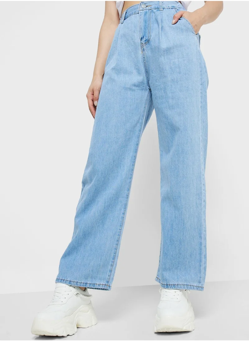 Ginger High-Waisted Wide-Leg Jeans