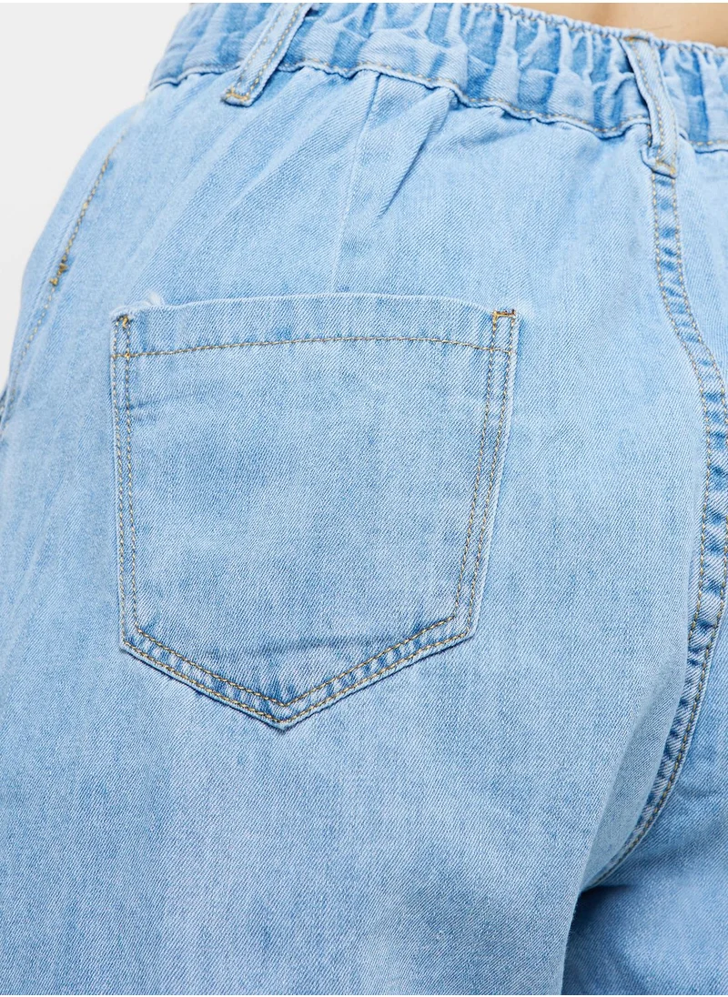 Ginger High-Waisted Wide-Leg Jeans