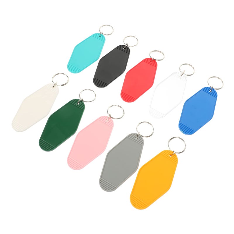 10 Pieces Luggage Tag Rings For Backpack Hotel Keychain Labels Bulk Black - Image 2