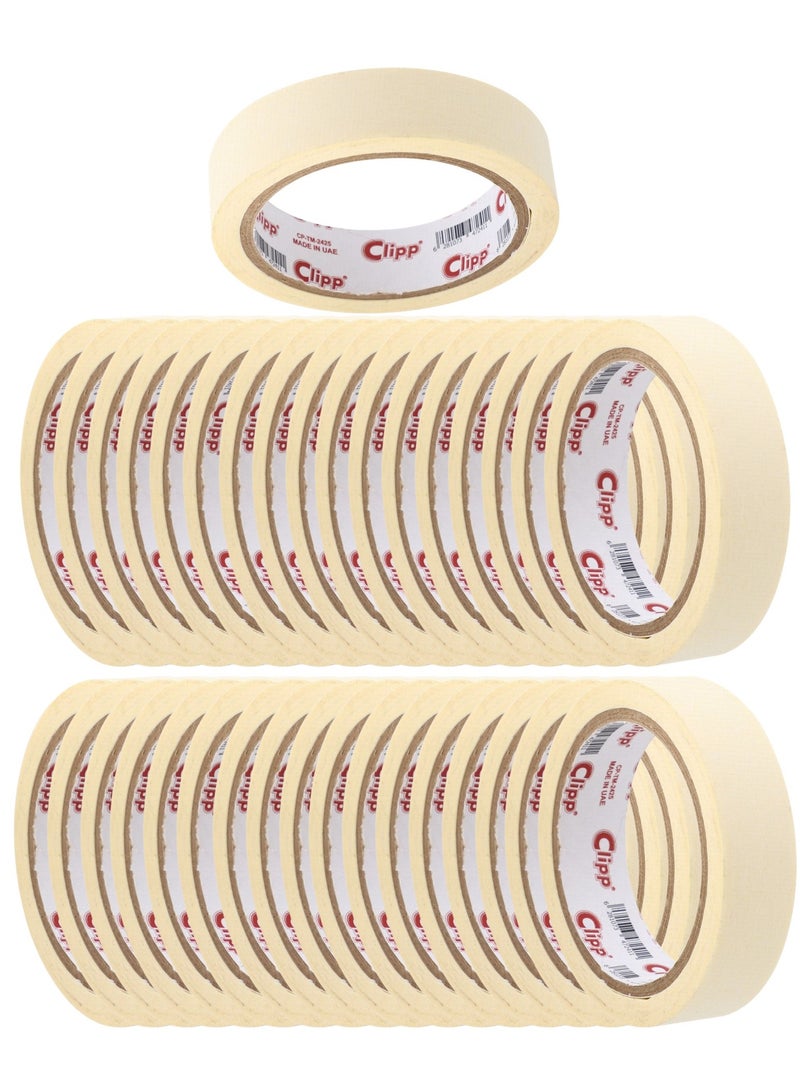 CLIPP 36-Piece Masking Tape With 1 Inch Width 25 Yards Length Strong Adhesive Tape for Painting, Decorating, DIY Home, Office, School Stationery, Arts, DIY Crafts - Image 1