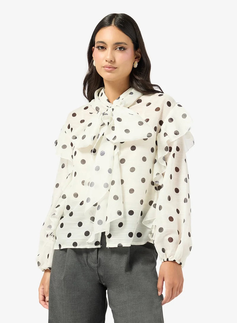 ايلا قميص بنقشة منقطة