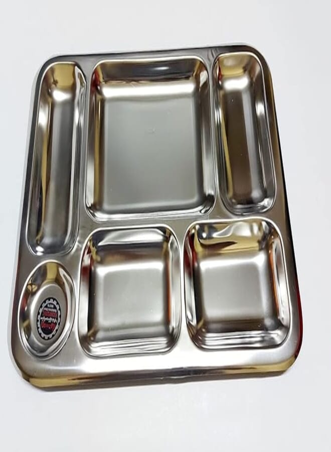 Younesteel 6 Eye Stainless Steel Divided Tray 42 x 32 cm