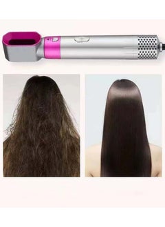 ABJ 5 in 1 Curling Iron Rotary Hair Dryer Straightener Comb Curling Brush 5 Interchangeable Barrels 3 Adjustable Modes 30S Heating Smooth Ironing And Styling Tool Suitable for Home And Business Trips  - Image 3