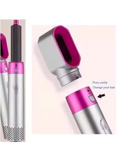 ABJ 5 in 1 Curling Iron Rotary Hair Dryer Straightener Comb Curling Brush 5 Interchangeable Barrels 3 Adjustable Modes 30S Heating Smooth Ironing And Styling Tool Suitable for Home And Business Trips  - Image 5