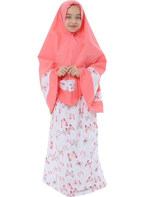 Elanesa  Girl Child Prayer Dress Skirt Butterfly Printed  - Image 2
