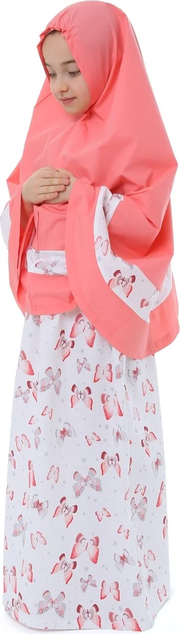 إلانيسا  Girl Child Prayer Dress Skirt Butterfly Printed