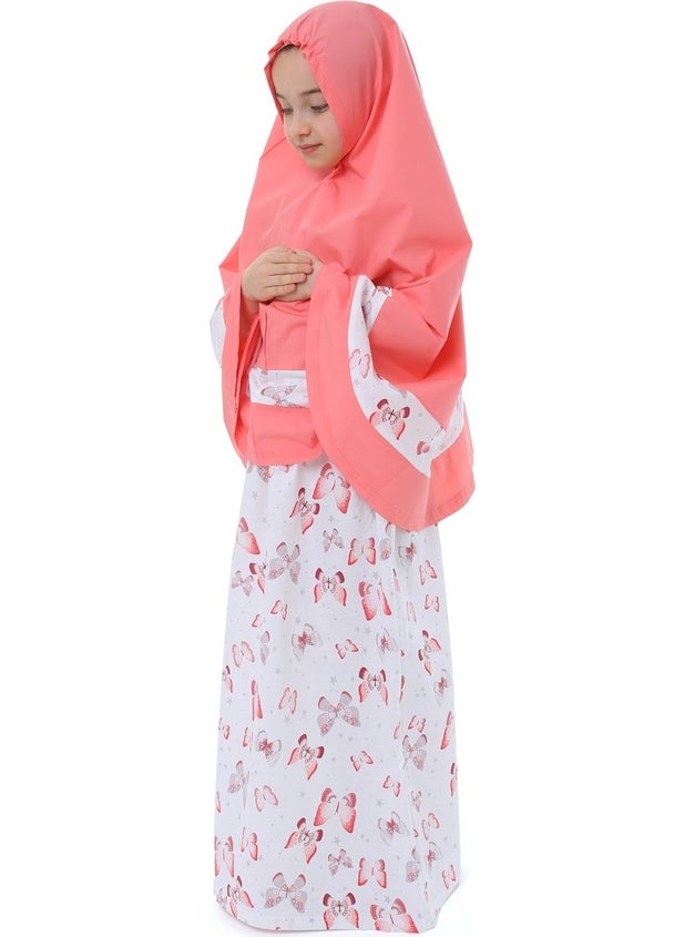 Elanesa  Girl Child Prayer Dress Skirt Butterfly Printed  - Image 3