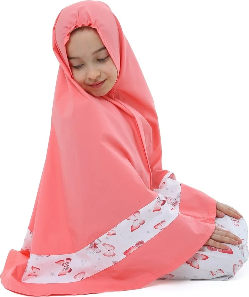 إلانيسا  Girl Child Prayer Dress Skirt Butterfly Printed