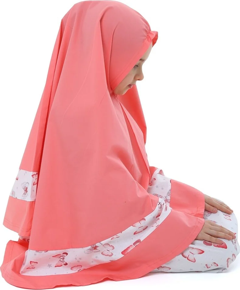 إلانيسا  Girl Child Prayer Dress Skirt Butterfly Printed