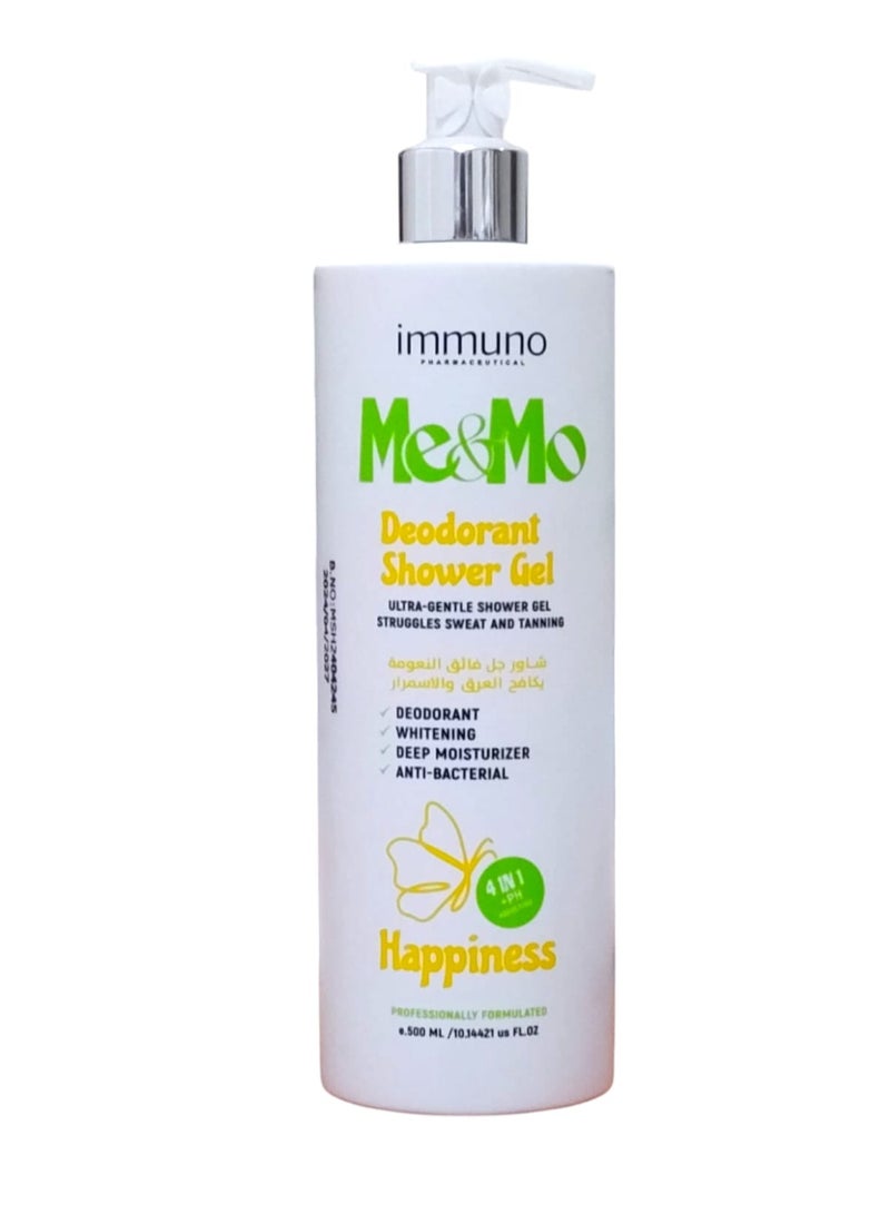 Me & Mo Deodorant Shower Gel Ultra Gentle Shower Gel Struggles Sweat And Tanning - Happiness 500ml