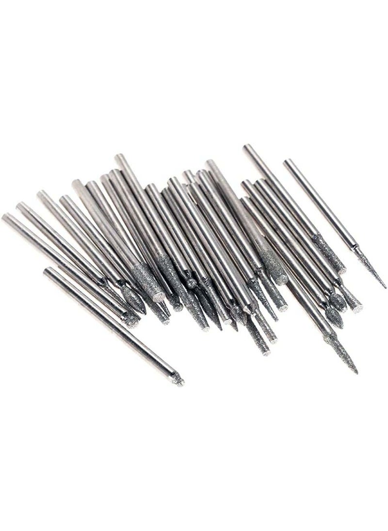 DIY Crafts Diy Crafts 12298 India 152 Diamond Burr Drill Bits for Engraving Carving Dremel Rotary Tiles Glass Kit, Multicolor, 30 Piece  - Image 3