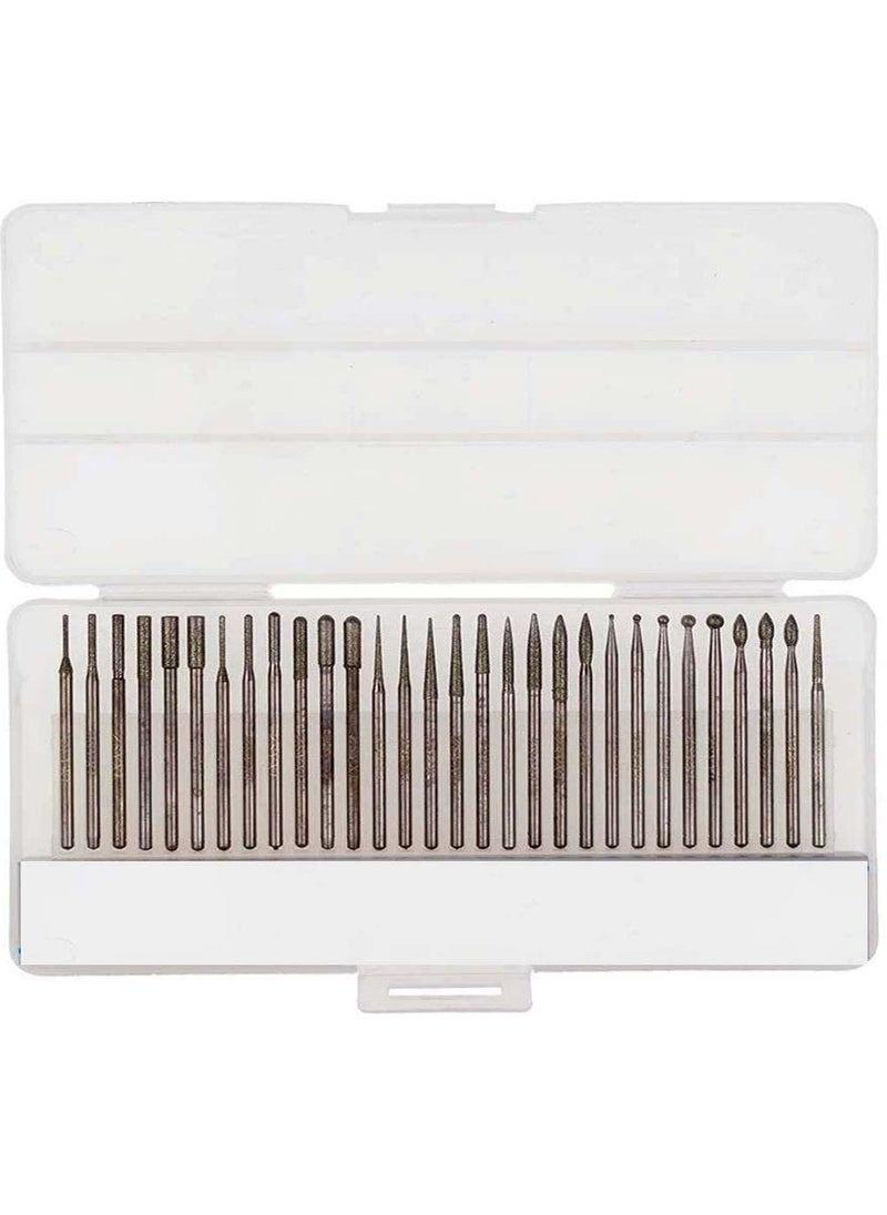 DIY Crafts Diy Crafts 12298 India 152 Diamond Burr Drill Bits for Engraving Carving Dremel Rotary Tiles Glass Kit, Multicolor, 30 Piece  - Image 2