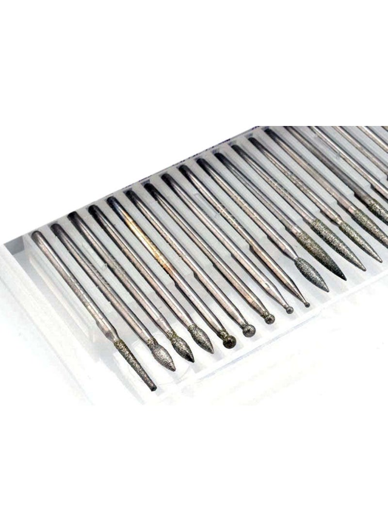 DIY Crafts Diy Crafts 12298 India 152 Diamond Burr Drill Bits for Engraving Carving Dremel Rotary Tiles Glass Kit, Multicolor, 30 Piece  - Image 4