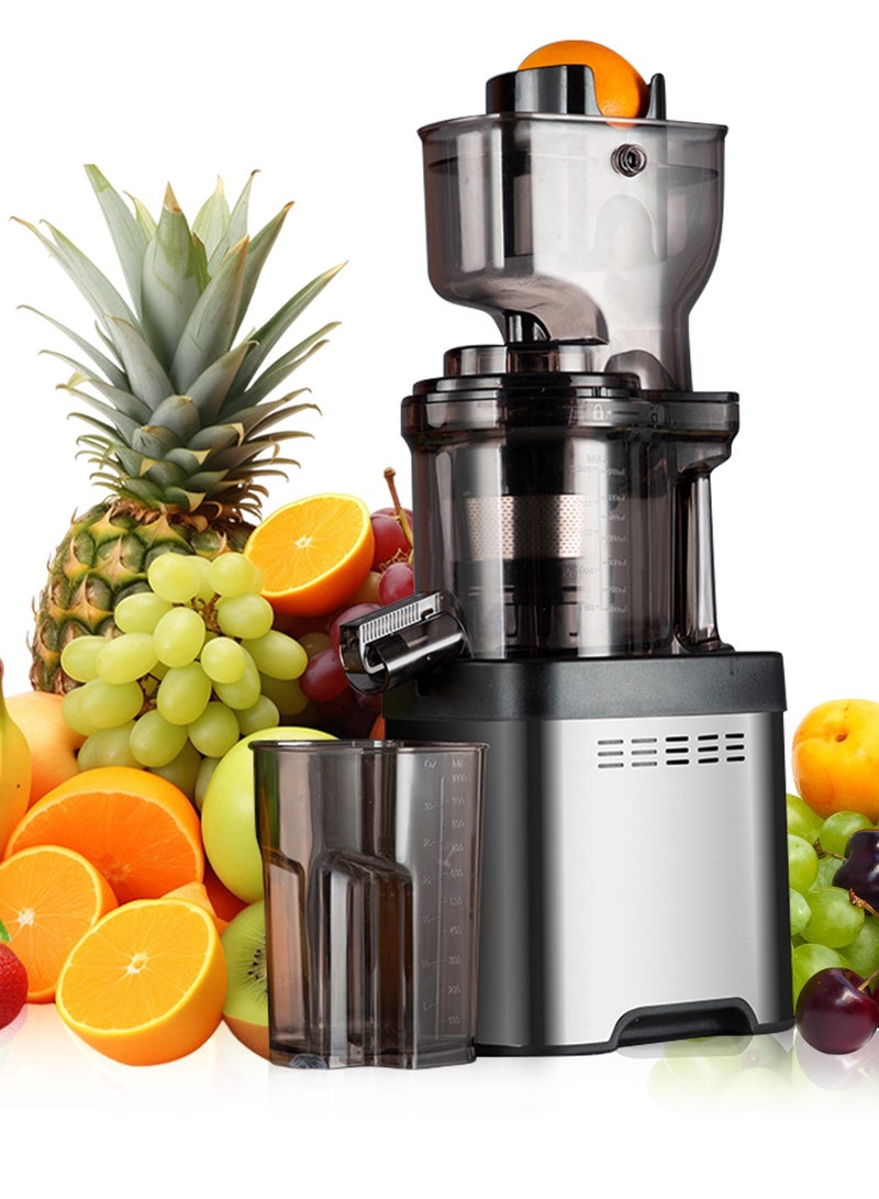 SAVTM Cold Press Juicer Machine -Slow Masticating Juicer for Fruits & Vegetables, Easy to Clean, 90mm Wide Mouth, Stainless Steel, High Juice Yield, Quiet & Efficient, 250W Heavy Duty Extractor  - Image 1