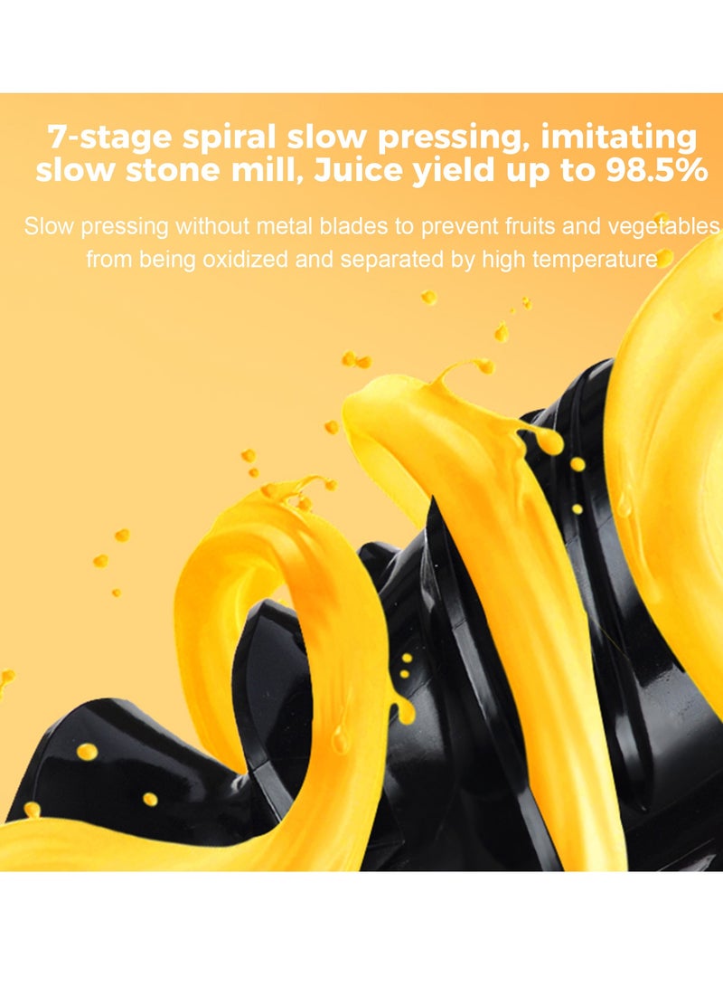 SAVTM Cold Press Juicer Machine -Slow Masticating Juicer for Fruits & Vegetables, Easy to Clean, 90mm Wide Mouth, Stainless Steel, High Juice Yield, Quiet & Efficient, 250W Heavy Duty Extractor  - Image 3